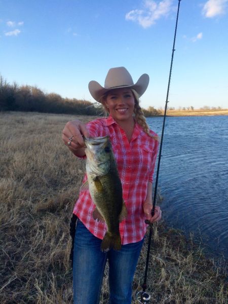 woman fishing